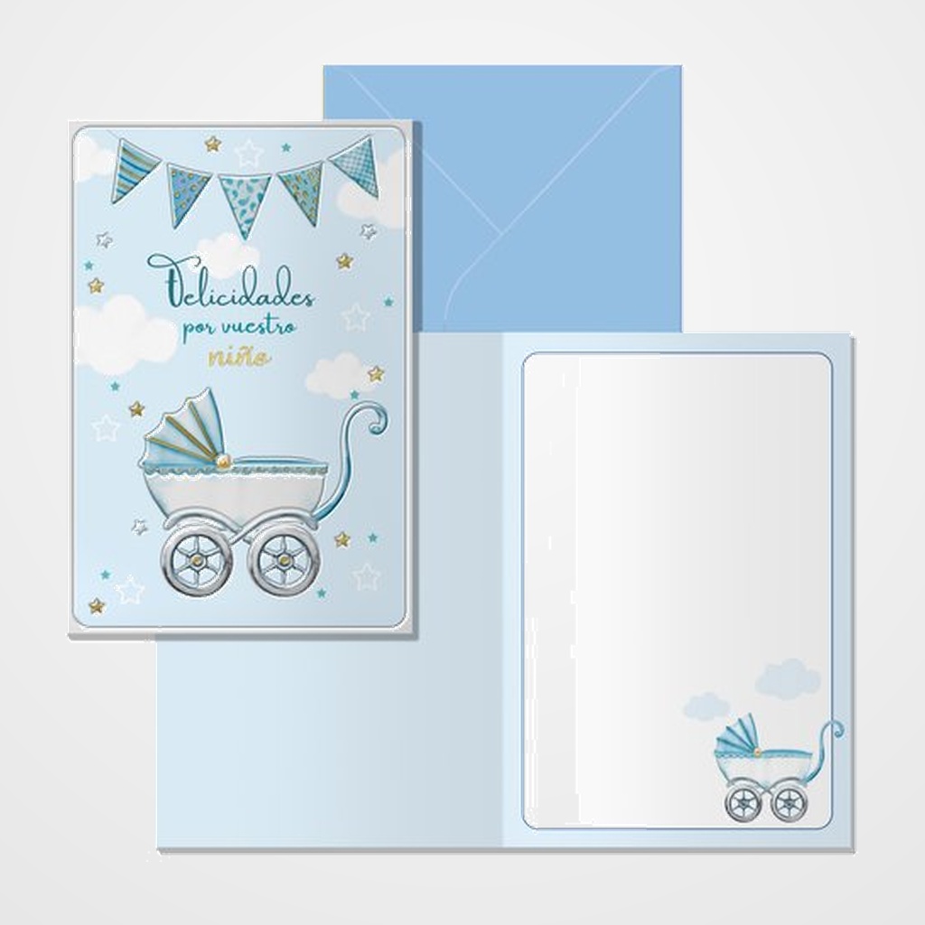 TARJETA DE FELICITACION DOHE 115x170 CARRITO