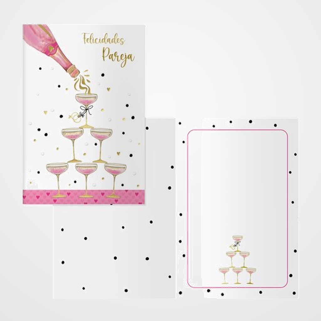 TARJETA DE FELICITACION DOHE 115x170 COPAS
