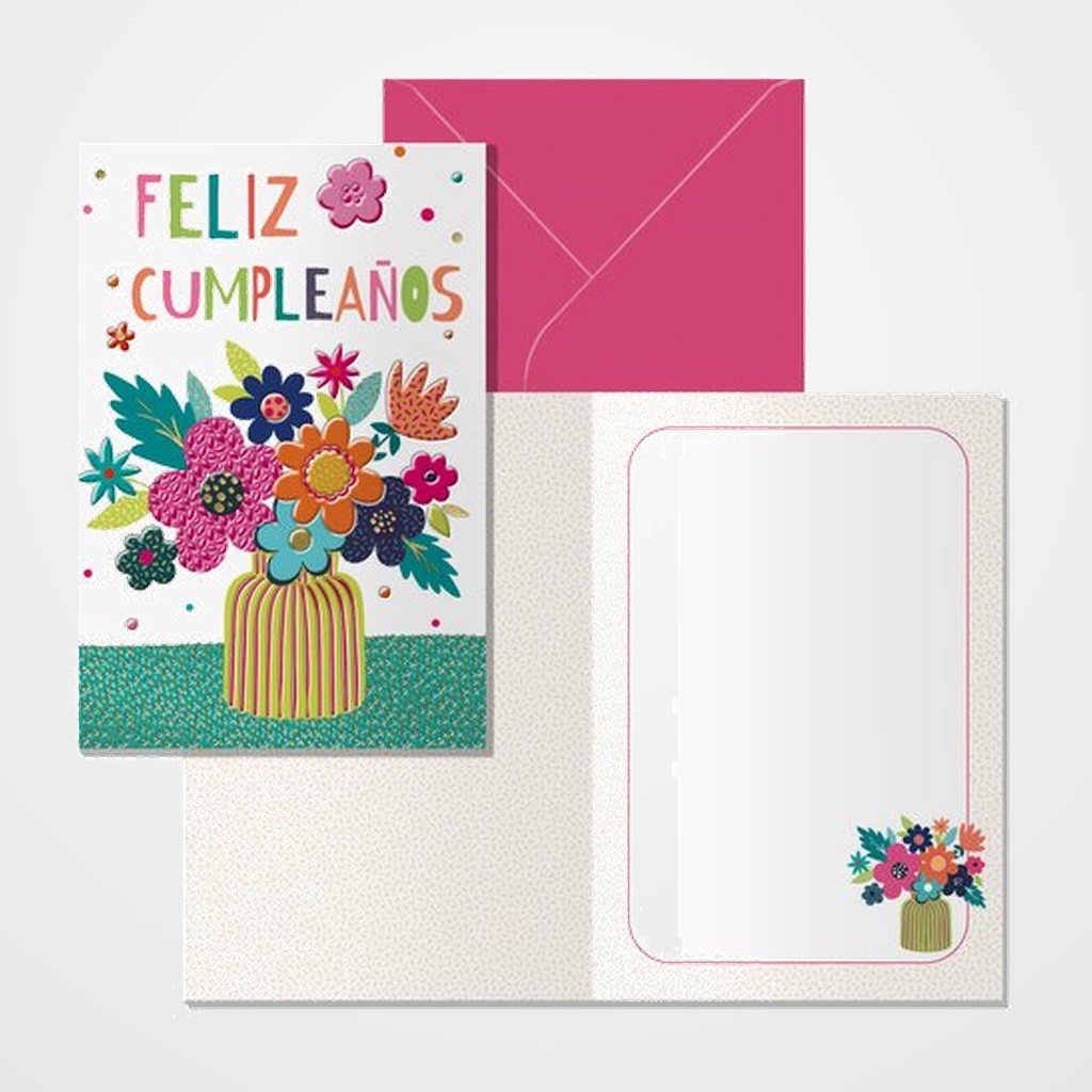 TARJETA DE FELICITACION DOHE 115x170 FLORES