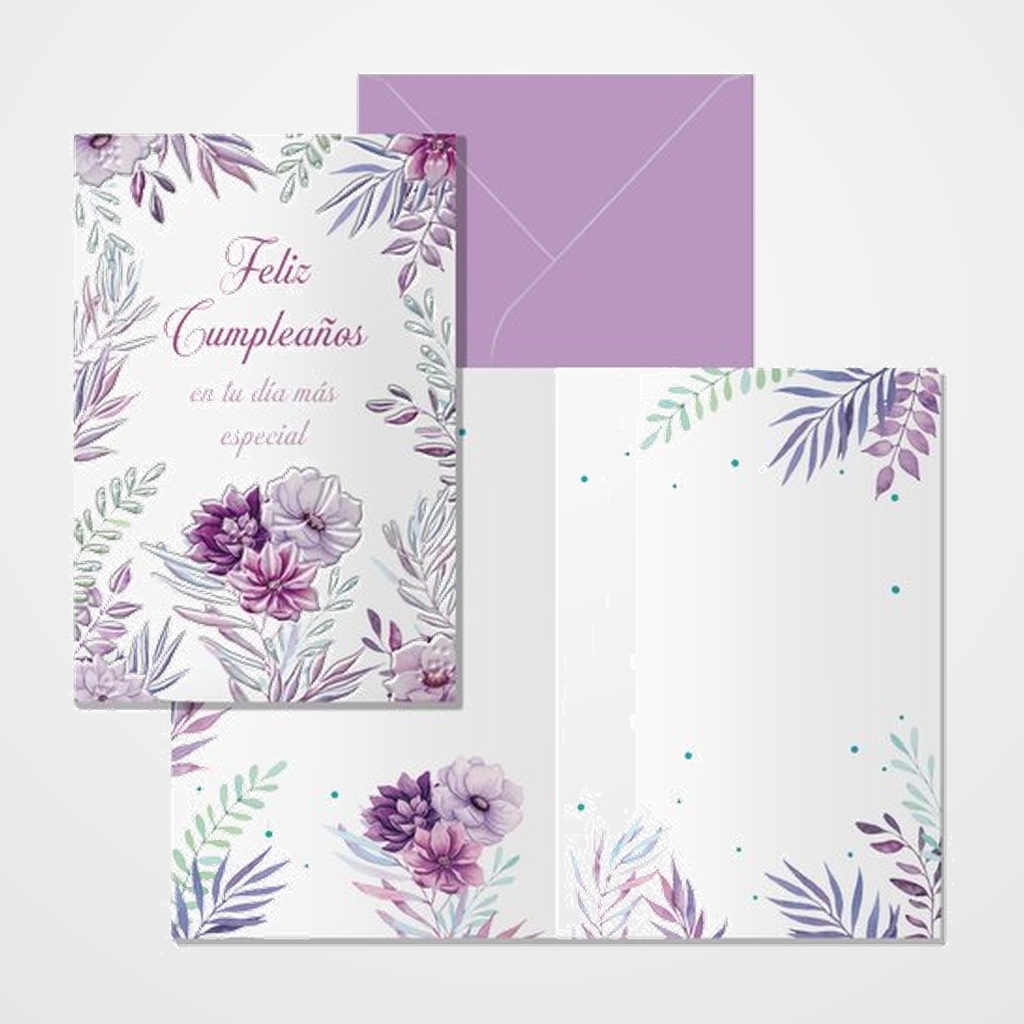 TARJETA DE FELICITACION DOHE 115x170 LAVANDA