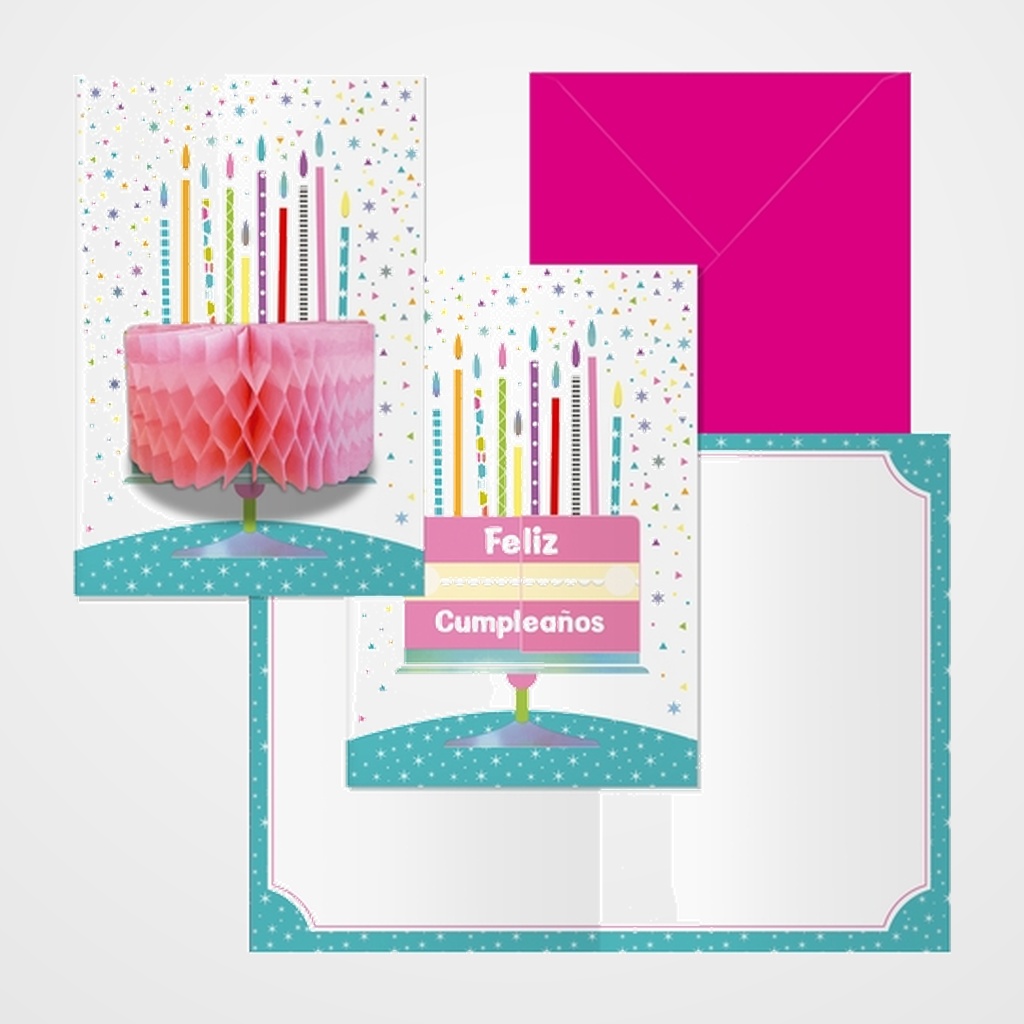 TARJETA GUIRNALDA DOHE TARTA PACK DE 6