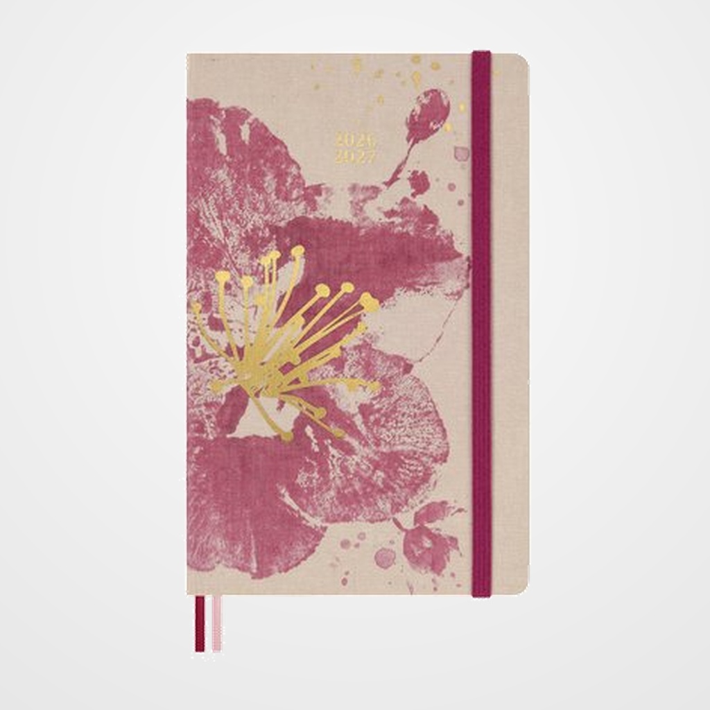AGENDA ANUAL (2026-27) MOLESKINE SAKURA 18 MESES tapa DURA SEMANAL