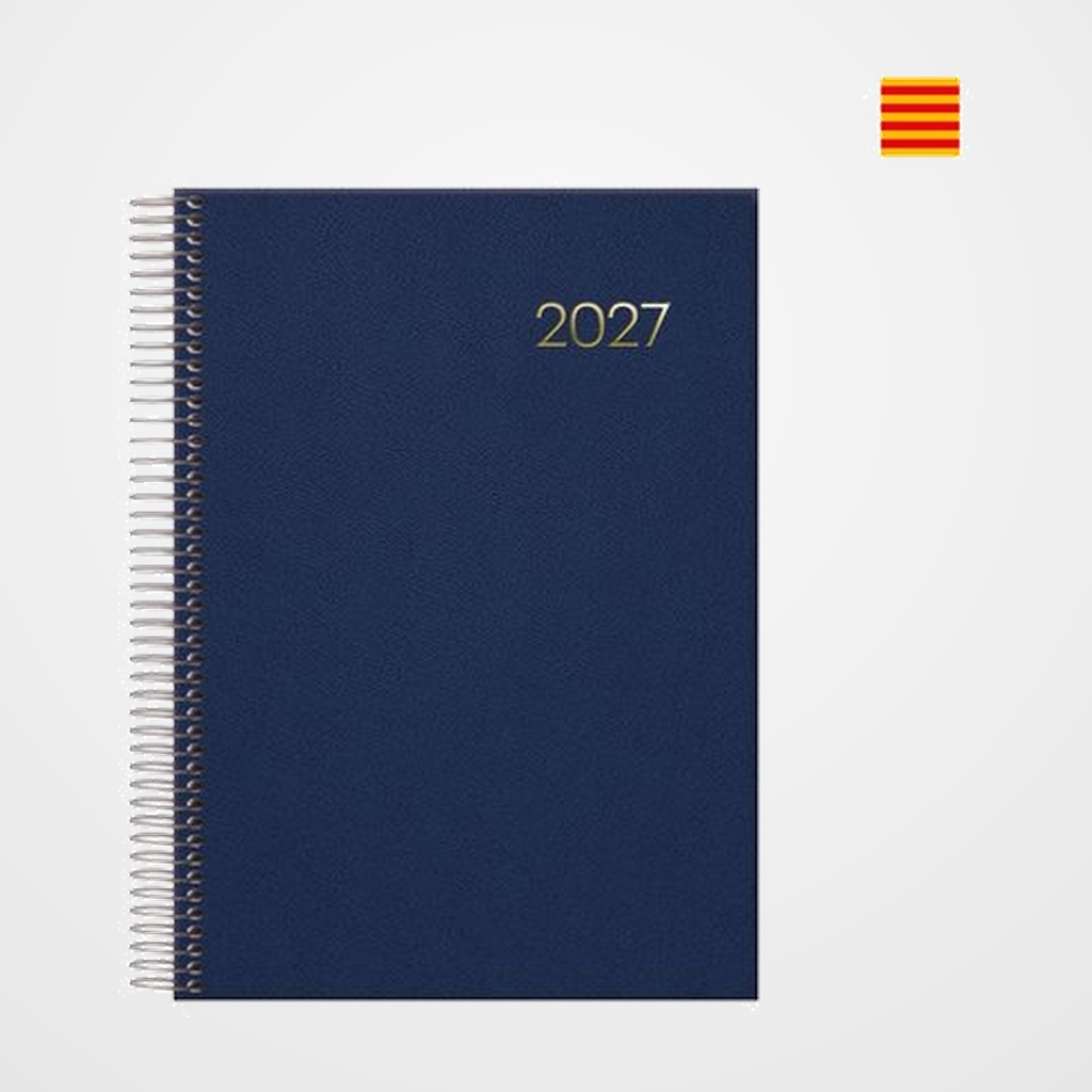 AGENDA ANUAL (2027) CATALAN DOHE SEGOVIA ESPIRAL tapa EXTRA 140x200 D/P BLAU