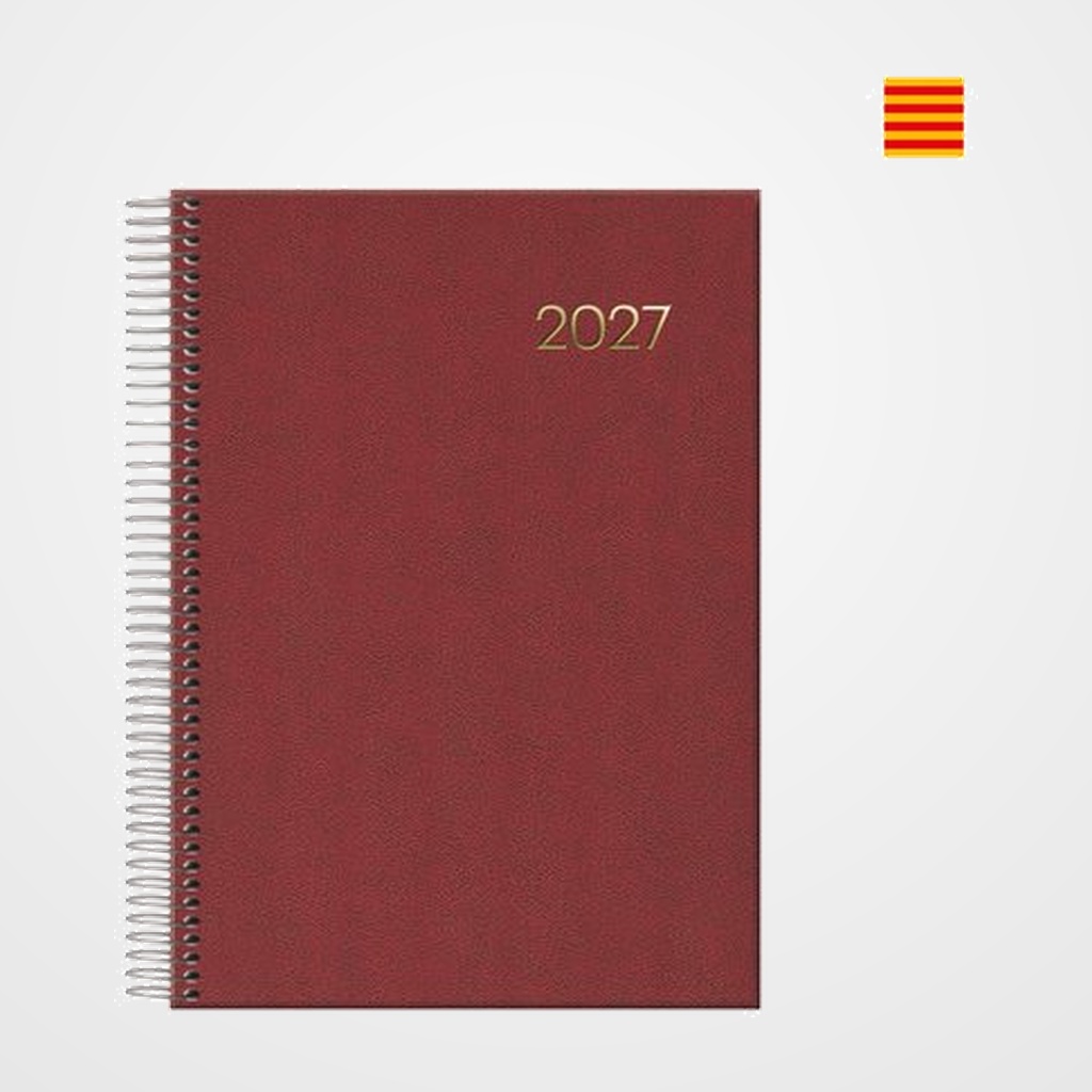 AGENDA ANUAL (2027) CATALAN DOHE SEGOVIA ESPIRAL tapa EXTRA 140x200 D/P BORDEUS