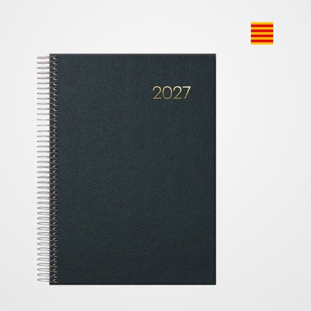 AGENDA ANUAL (2027) CATALAN DOHE SEGOVIA ESPIRAL tapa EXTRA 140x200 D/P NEGRE