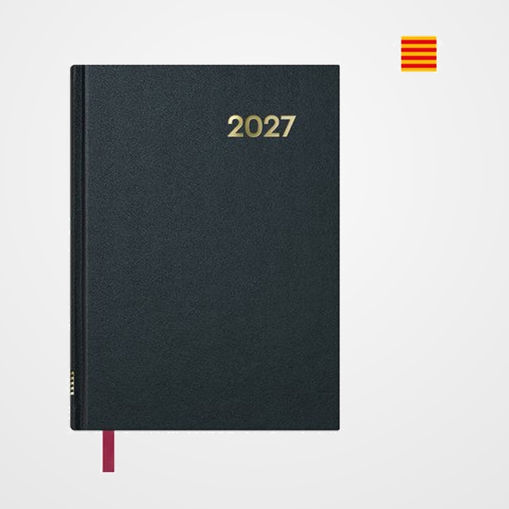 AGENDA ANUAL (2027) CATALAN DOHE SINTEX COSIDA tapa EXTRA 140x200 D/P NEGRE
