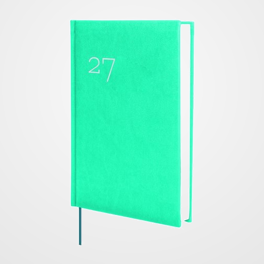 AGENDA ANUAL (2027) CATALAN FINOCAM DYNAMIC MILANO COSIDA tapa ACOLCHADA Y10 140x204 D/P CYAN