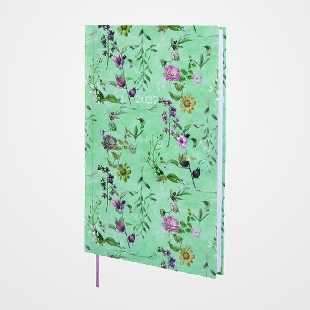 AGENDA ANUAL (2027) CATALAN FINOCAM DYNAMIC PORTO DESIGN COSIDA tapa EXTRA Y10 140x204 S/V BOTANIC