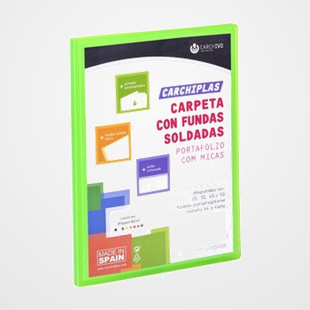 CARPETA FUNDAS (TARIFARIO) CARCHIVO PP CARCHIPLAS-BOOK FLEXIBLE CANGURO A4  40 F. LIMA