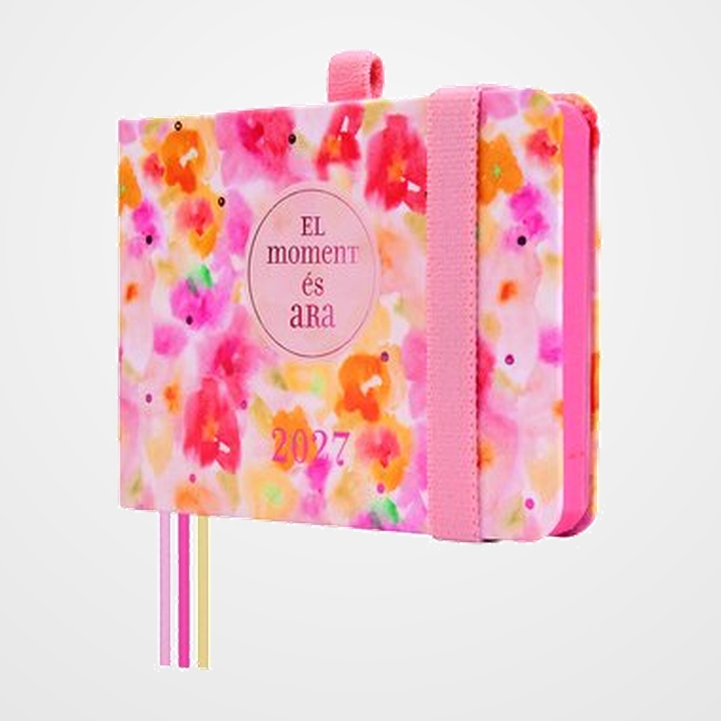 AGENDA ANUAL (2027) CATALAN FINOCAM MINIMAL DESIGN COSIDA tapa EXTRA con GOMA M0 73x104 S/V ARA