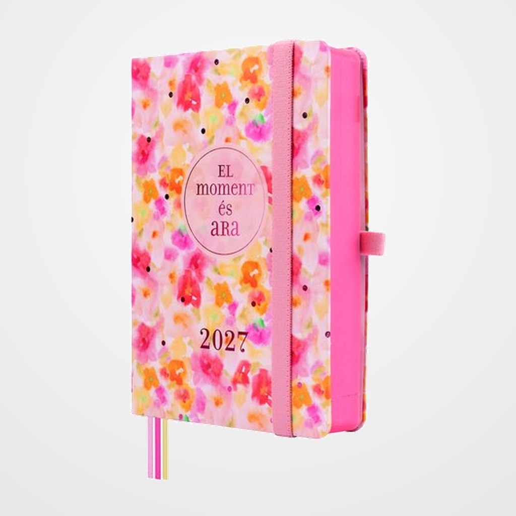 AGENDA ANUAL (2027) CATALAN FINOCAM MINIMAL DESIGN COSIDA tapa EXTRA con GOMA M4 118x168 D/P ARA