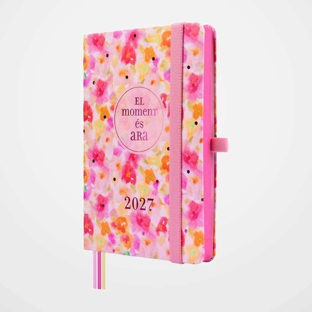 AGENDA ANUAL (2027) CATALAN FINOCAM MINIMAL DESIGN COSIDA tapa EXTRA con GOMA M4 118x168 S/V APAIS. ARA