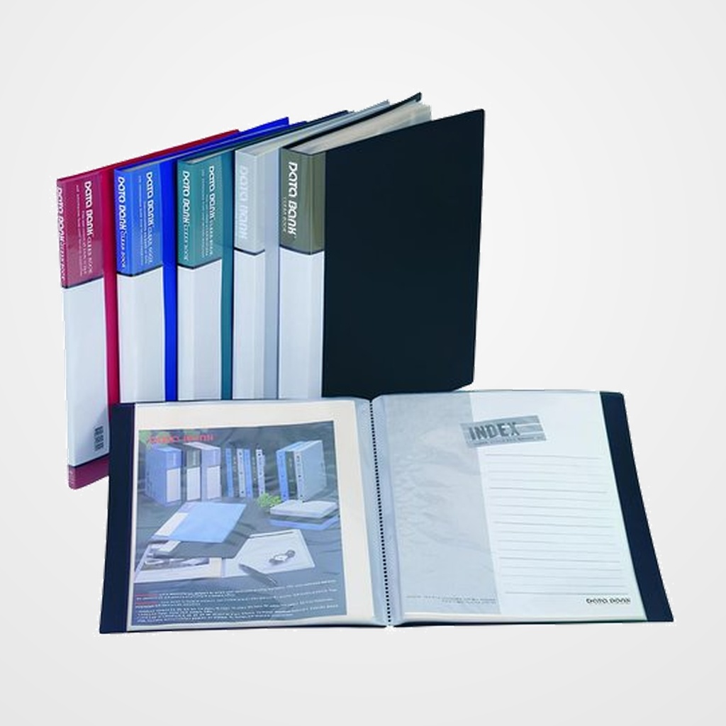 CARPETA FUNDAS (TARIFARIO) DATA BANK PP RIGIDO A4  30 F. ROJO