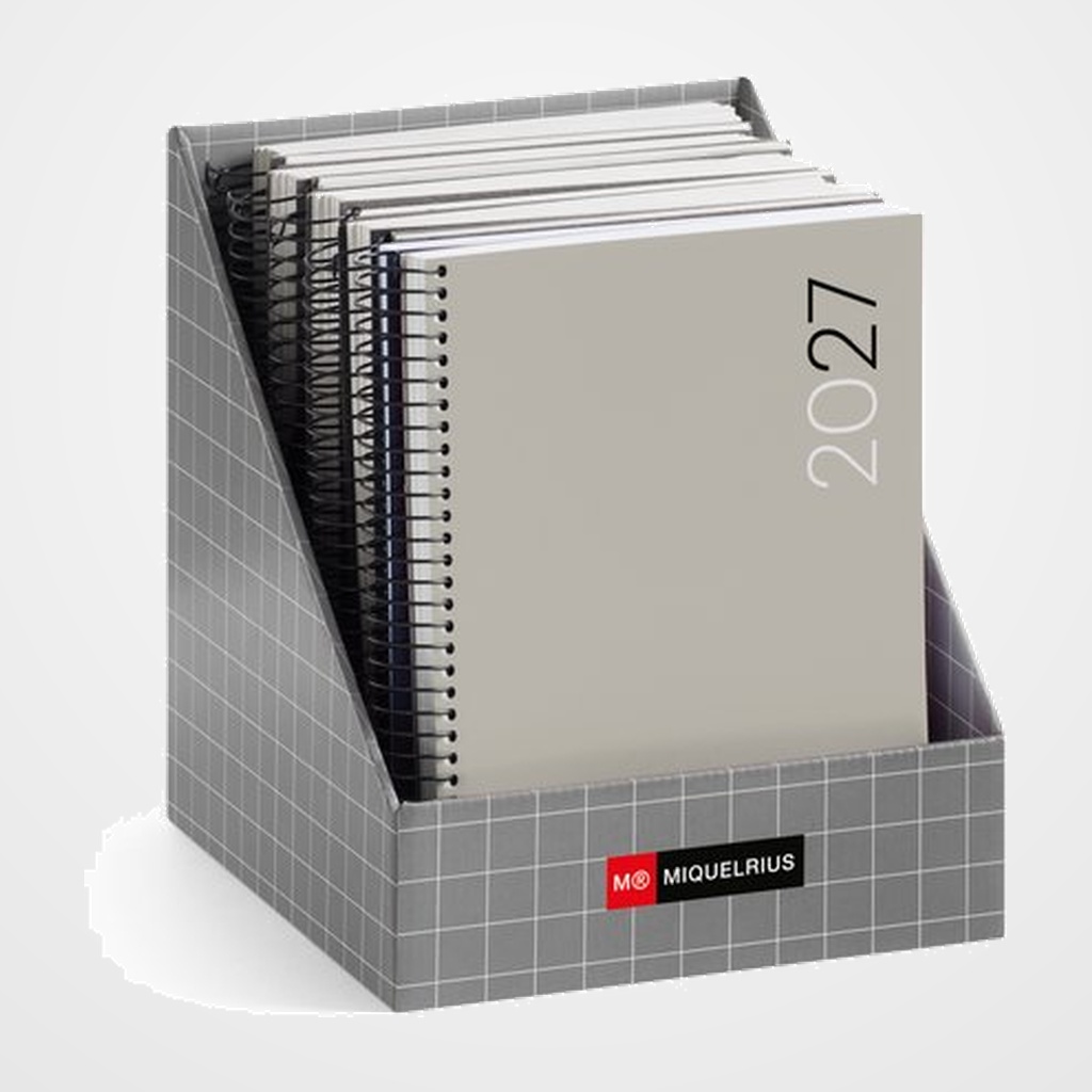 AGENDA ANUAL (2027) CATALAN MIQUELRIUS BASIC CITY PLUS ASSORTIMENT EXPOSITOR DE 10