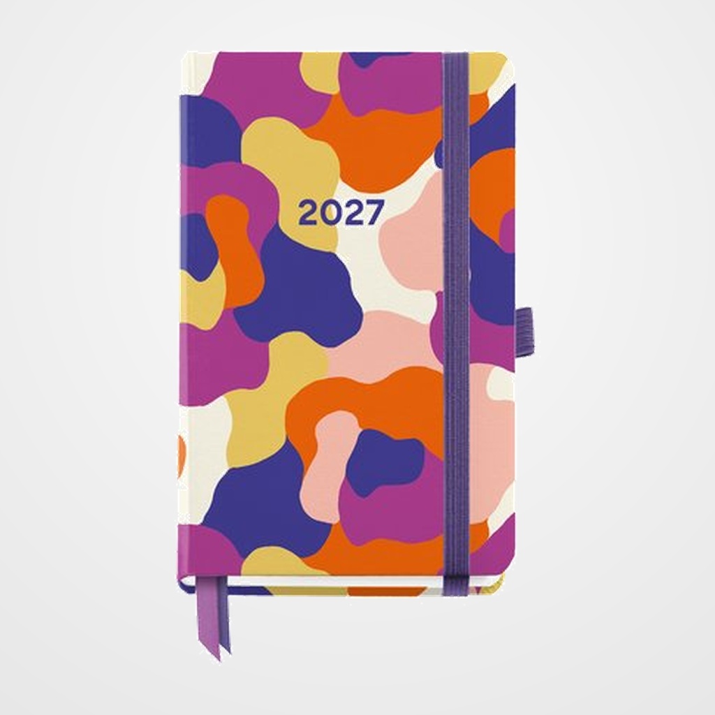 AGENDA ANUAL (2027) CATALAN MIQUELRIUS GRAFICA COSIDA tapa EXTRA con GOMA PASSPORT 90x140 D/P CAMUFLAJE
