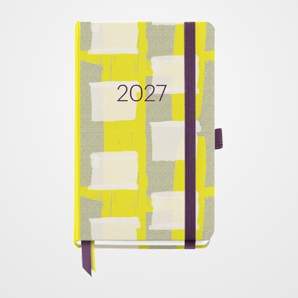 AGENDA ANUAL (2027) CATALAN MIQUELRIUS GRAFICA COSIDA tapa EXTRA con GOMA PASSPORT 90x140 S/V APAIS. SQUARES