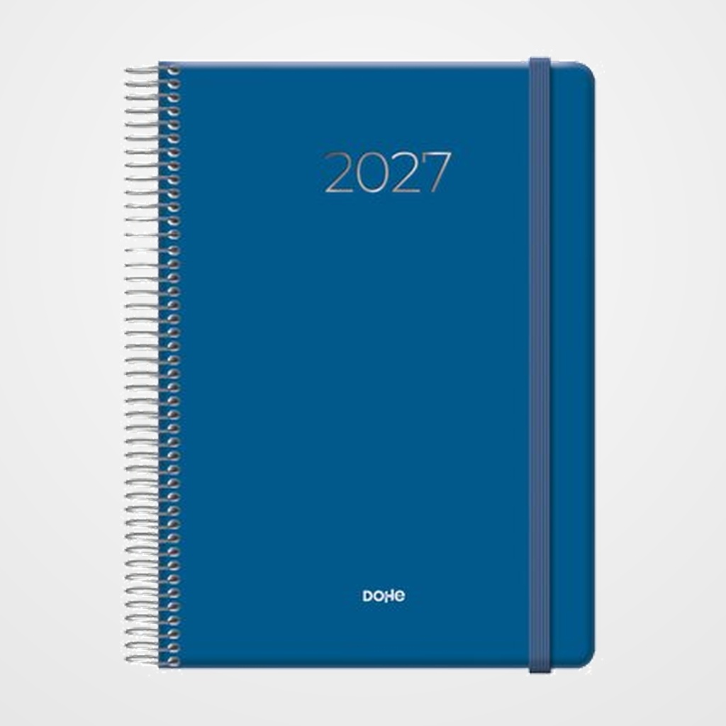 AGENDA ANUAL (2027) COLOUR VIBES ESPIRAL tapa EXTRA 150x210 D/P AZUL