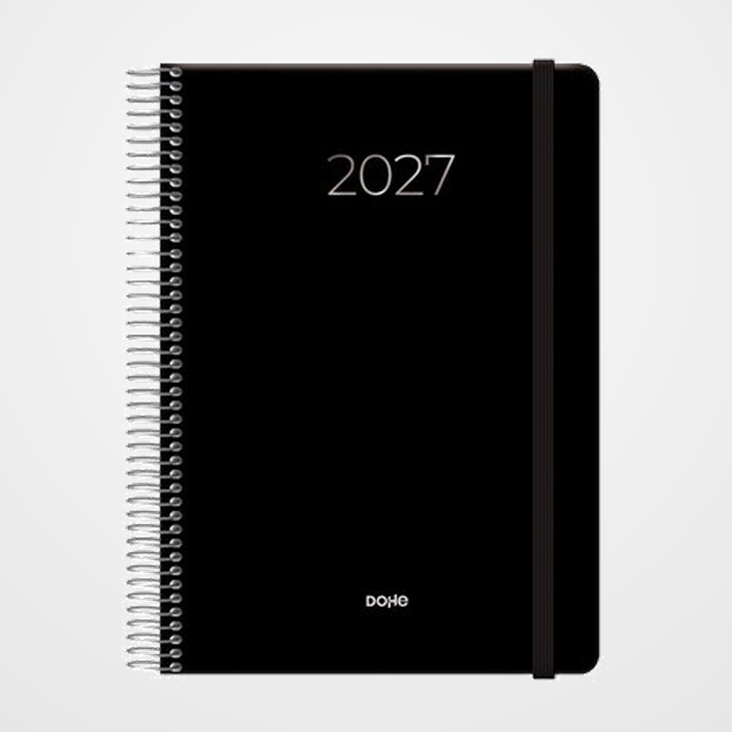 AGENDA ANUAL (2027) COLOUR VIBES ESPIRAL tapa EXTRA 150x210 D/P NEGRO