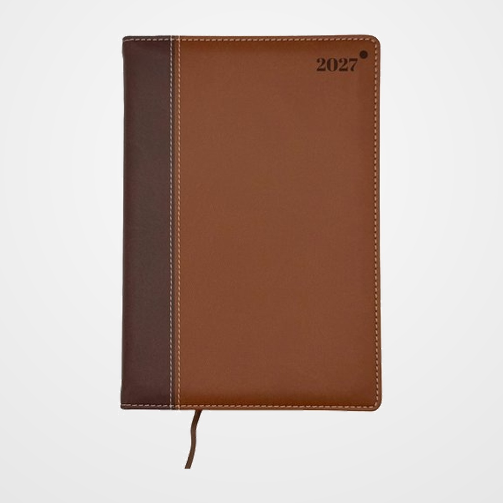 AGENDA ANUAL (2027) DIDEX FIORI COSIDA tapa ACOLCHADA A5 150x210 21DT D/P MARRON