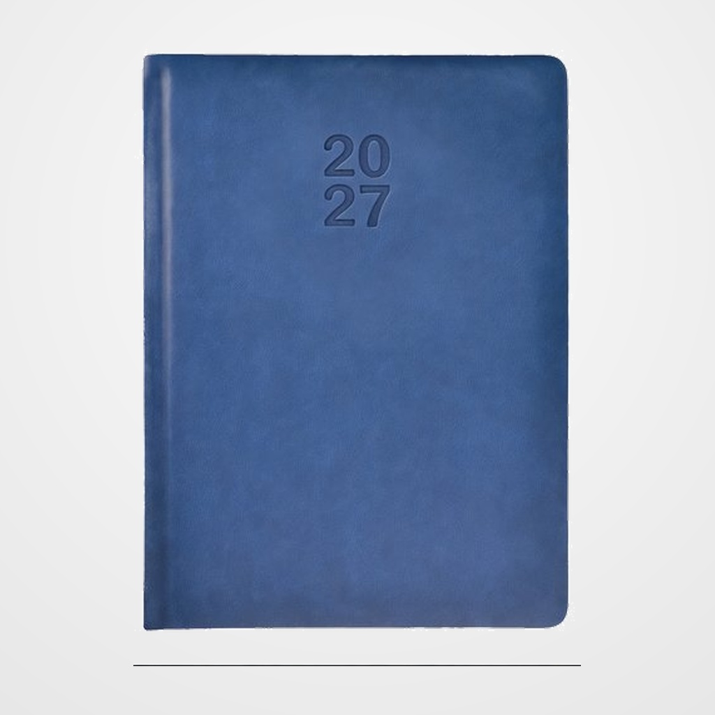AGENDA ANUAL (2027) DIDEX KALIPO COSIDA tapa ACOLCHADA A5 150x210 21DB D/P AZUL