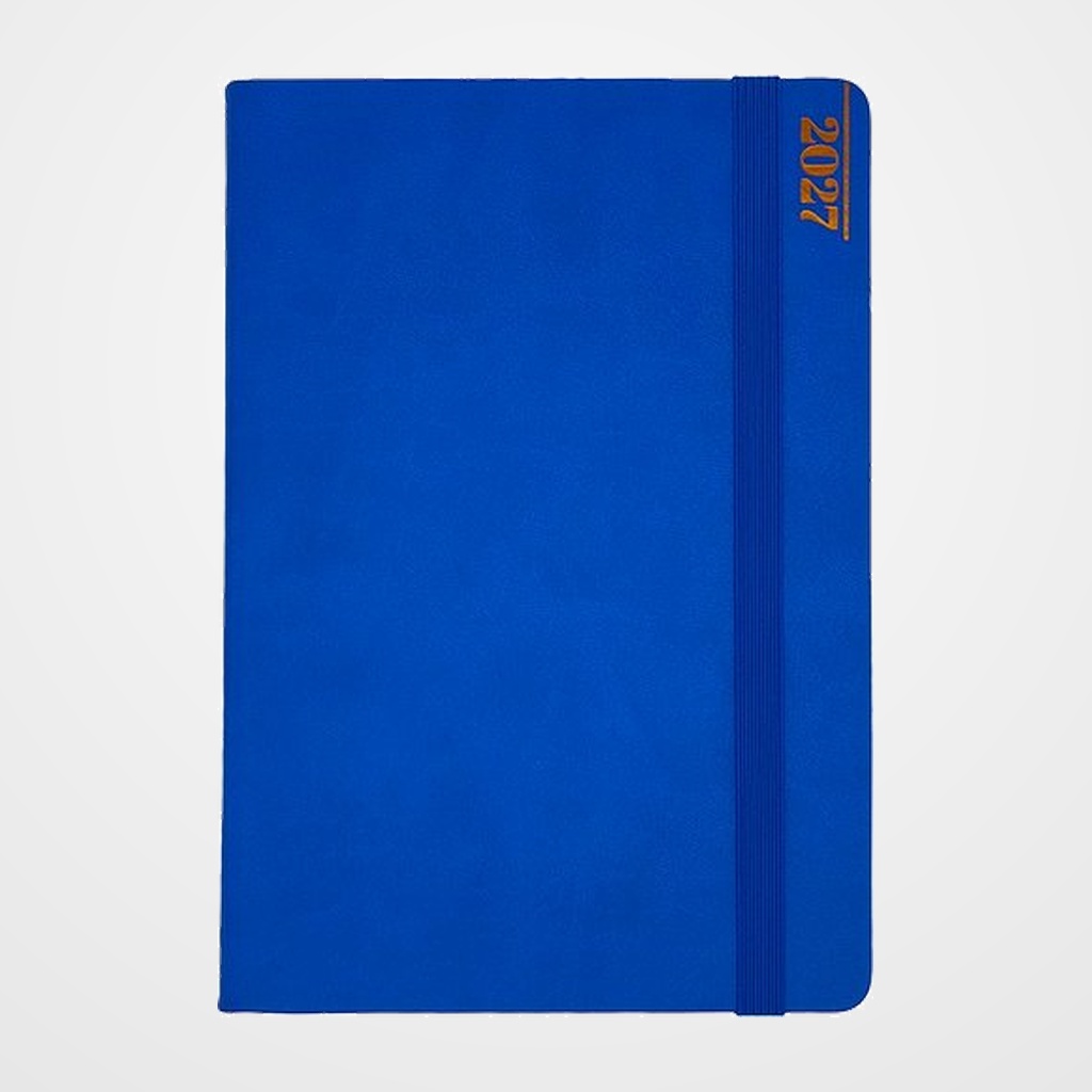 AGENDA ANUAL (2027) DIDEX LINE COSIDA tapa EXTRA con GOMA A5 150x210 21DZ D/P AZUL