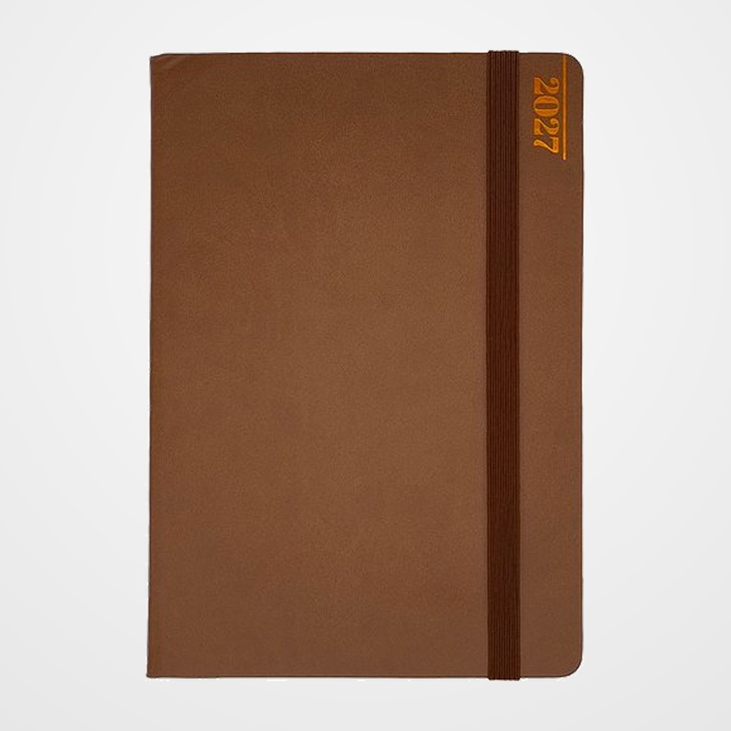 AGENDA ANUAL (2027) DIDEX LINE COSIDA tapa EXTRA con GOMA A5 150x210 21DZ D/P MARRON