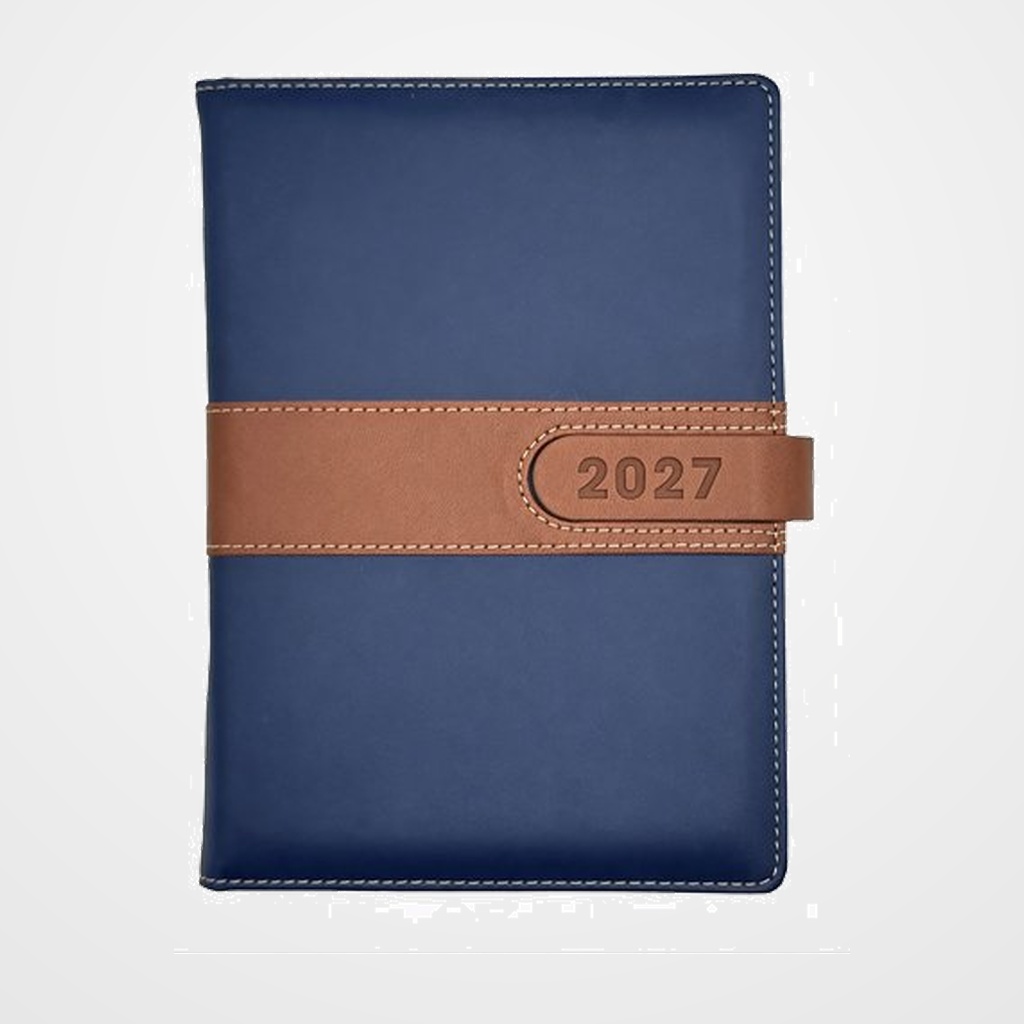 AGENDA ANUAL (2027) DIDEX TOKIO COSIDA tapa ACOLCHADA cierre MAGNETICO A5 150x210 21DT D/P AZUL
