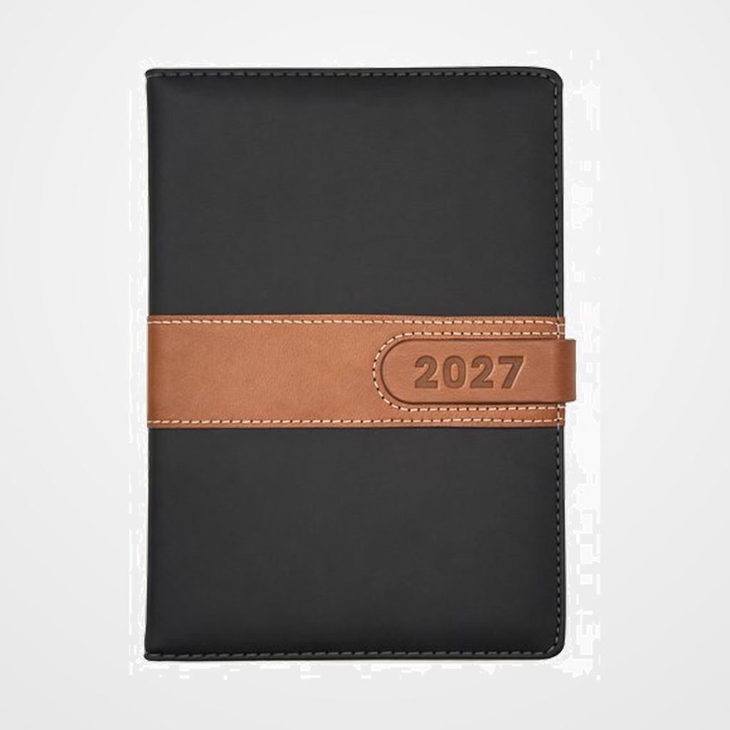 AGENDA ANUAL (2027) DIDEX TOKIO COSIDA tapa ACOLCHADA cierre MAGNETICO A5 150x210 21DT D/P NEGRO
