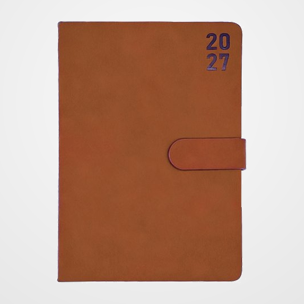 AGENDA ANUAL (2027) DIDEX TREE COSIDA tapa EXTRA con BROCHE A5 150x210 21DZ D/P MARRON