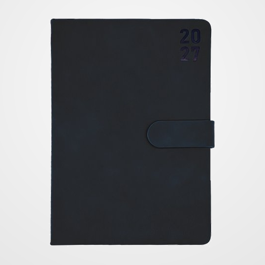 AGENDA ANUAL (2027) DIDEX TREE COSIDA tapa EXTRA con BROCHE A5 150x210 21DZ D/P NEGRO