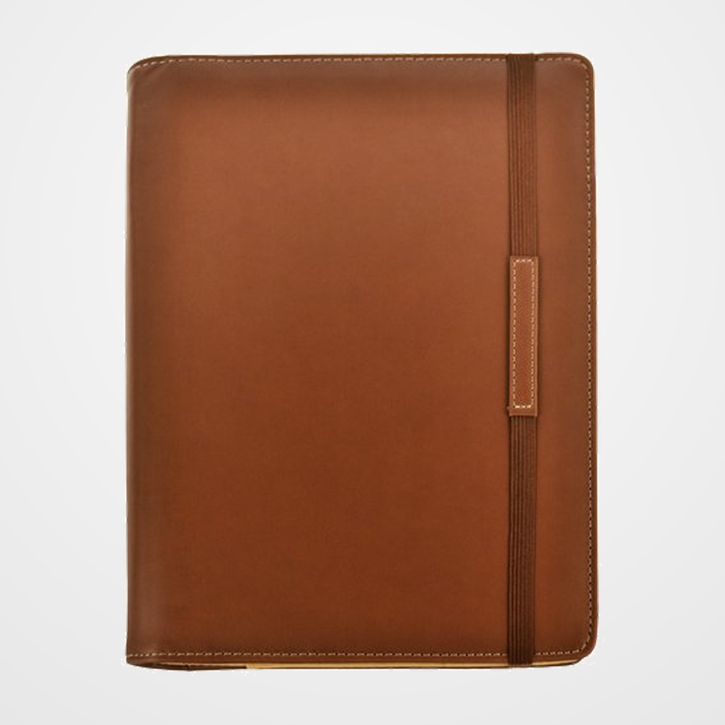 AGENDA ANUAL (2027) DIDEX WIRE-O con FUNDA ACOLCHADA con GOMA 170x240 24DP D/P MARRON