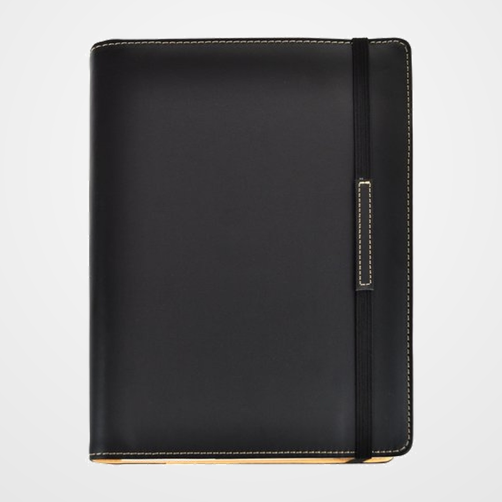 AGENDA ANUAL (2027) DIDEX WIRE-O con FUNDA ACOLCHADA con GOMA 170x240 24DP D/P NEGRO