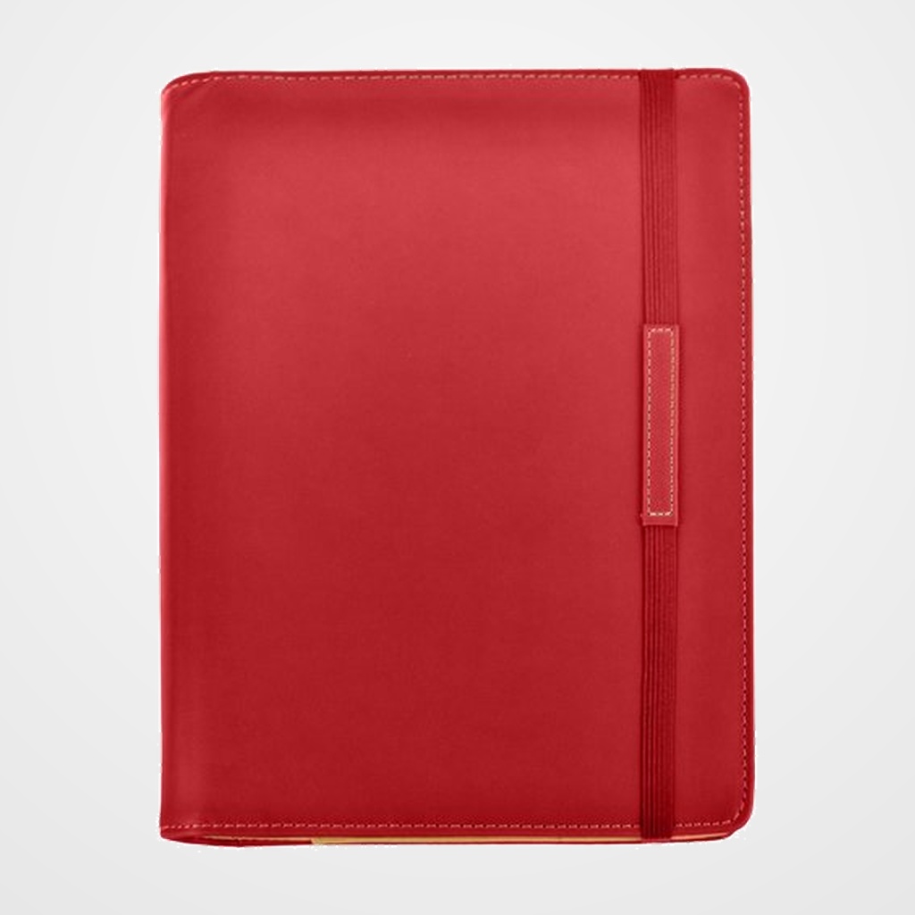 AGENDA ANUAL (2027) DIDEX WIRE-O con FUNDA ACOLCHADA con GOMA 170x240 24DP D/P ROJO