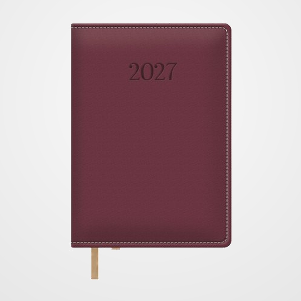 AGENDA ANUAL (2027) DOHE BOLONIA COSIDA tapa EXTRA POLIPIEL 150x210 D/P BURDEOS