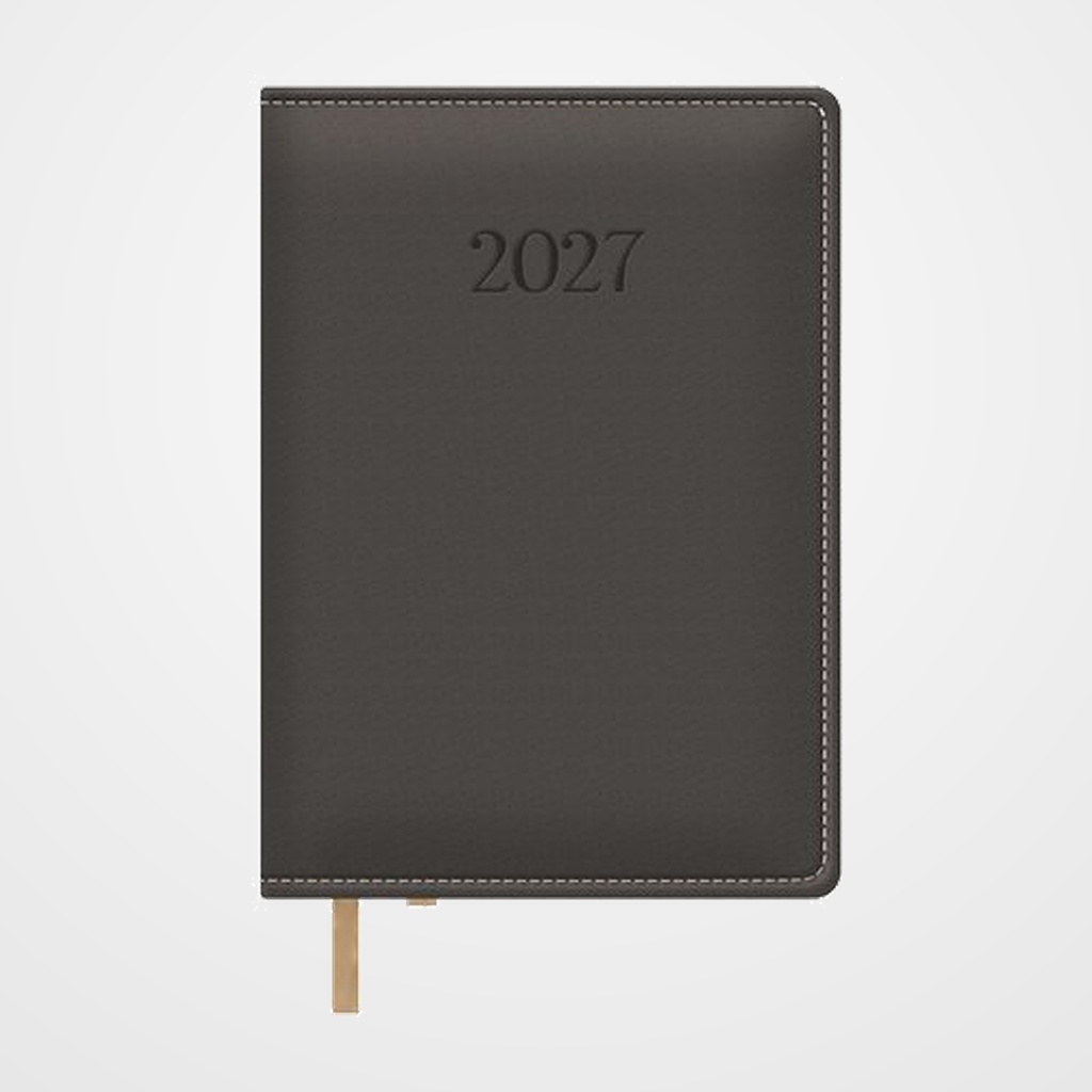 AGENDA ANUAL (2027) DOHE BOLONIA COSIDA tapa EXTRA POLIPIEL 150x210 D/P GRIS