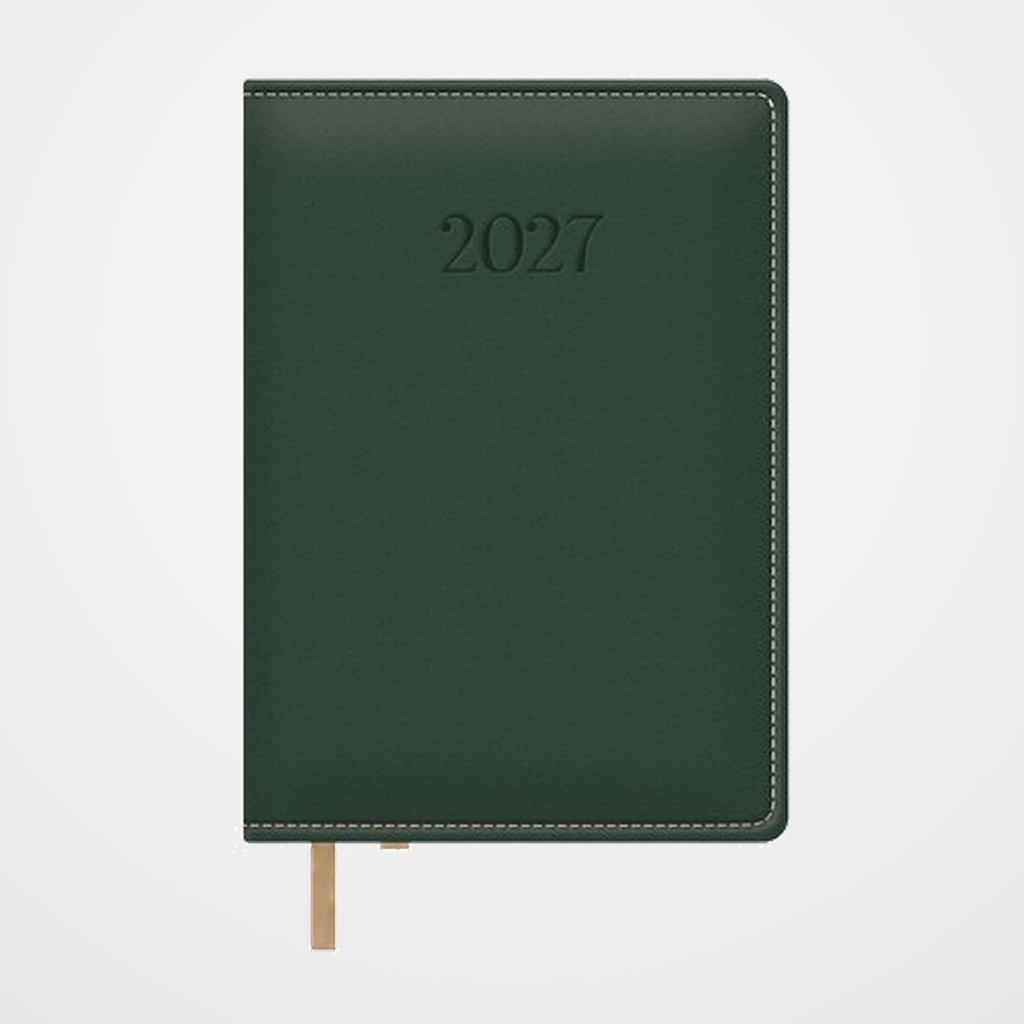 AGENDA ANUAL (2027) DOHE BOLONIA COSIDA tapa EXTRA POLIPIEL 150x210 D/P VERDE
