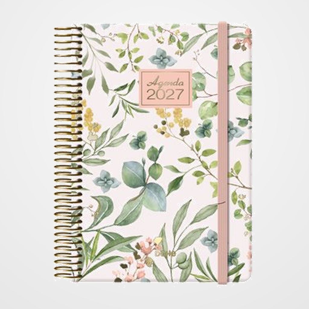 AGENDA ANUAL (2027) DOHE GLOSS ESPIRAL tapa EXTRA con GOMA 125x180 D/P SAMARA
