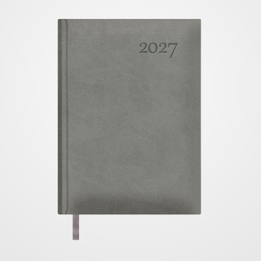 AGENDA ANUAL (2027) DOHE LAUSANA COSIDA tapa EXTRA POLIPIEL 140x200 D/P GRIS
