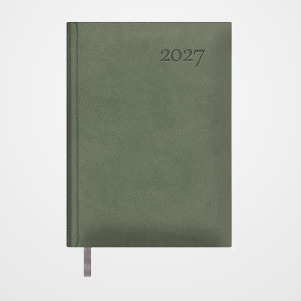 AGENDA ANUAL (2027) DOHE LAUSANA COSIDA tapa EXTRA POLIPIEL 140x200 D/P VERDE