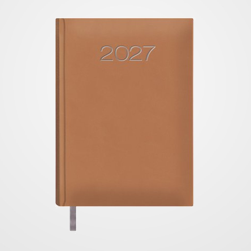 AGENDA ANUAL (2027) DOHE LISBOA COSIDA tapa EXTRA POLIPIEL 140x200 D/P CAMEL