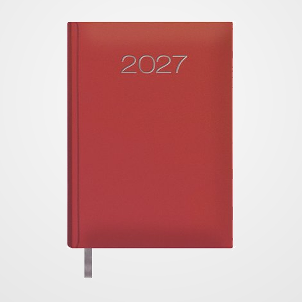 AGENDA ANUAL (2027) DOHE LISBOA COSIDA tapa EXTRA POLIPIEL 140x200 D/P ROJO