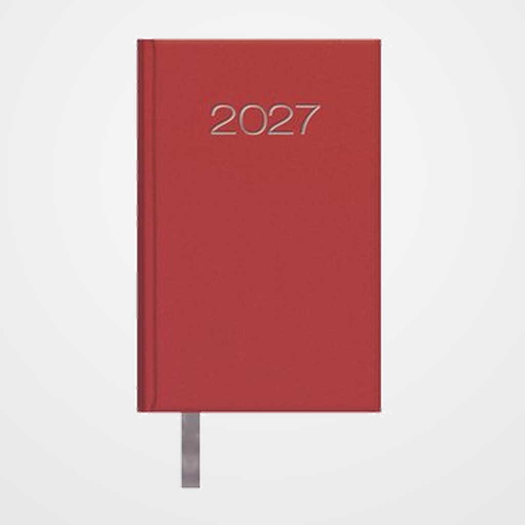 AGENDA ANUAL (2027) DOHE LISBOA COSIDA tapa EXTRA POLIPIEL 85x130 S/V ROJO
