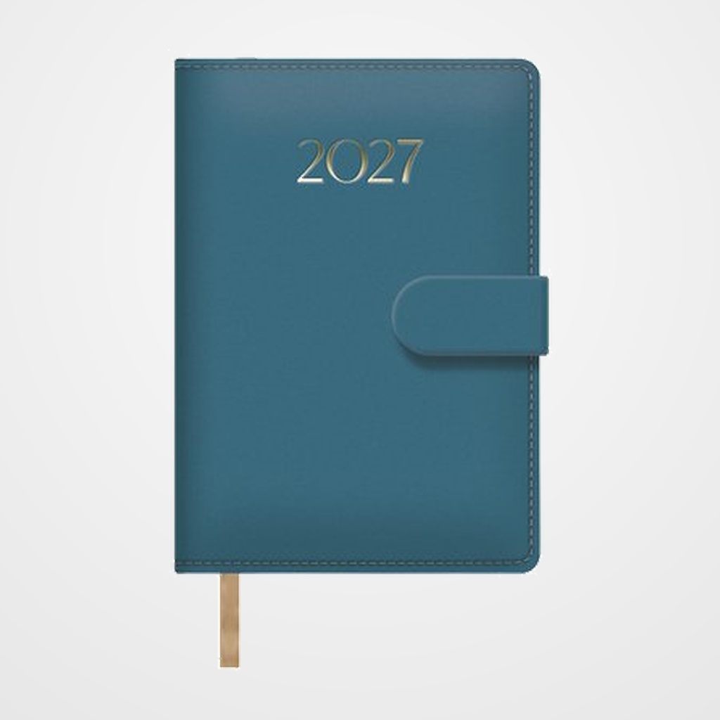 AGENDA ANUAL (2027) DOHE PRETTY COSIDA tapa EXTRA POLIPIEL con BROCHE 125x180 D/P AZUL