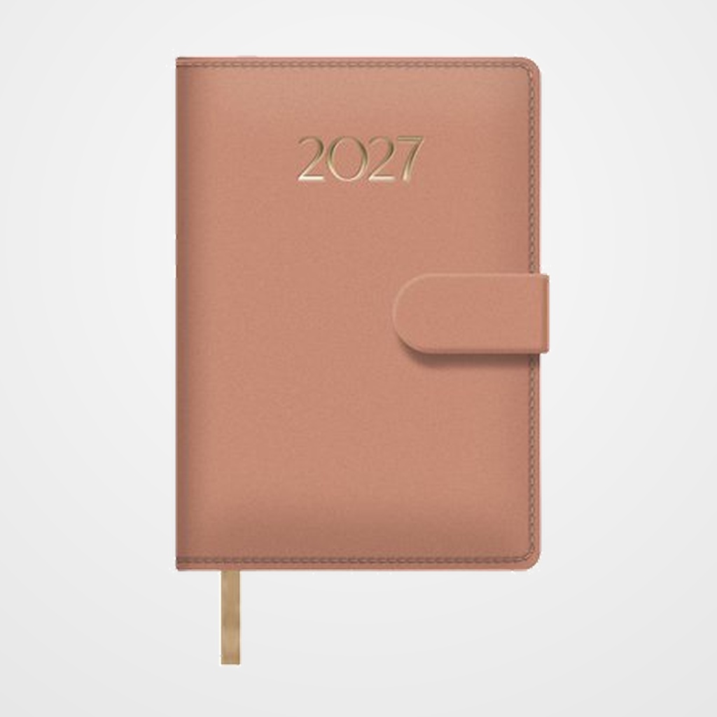 AGENDA ANUAL (2027) DOHE PRETTY COSIDA tapa EXTRA POLIPIEL con BROCHE 125x180 D/P ROSA