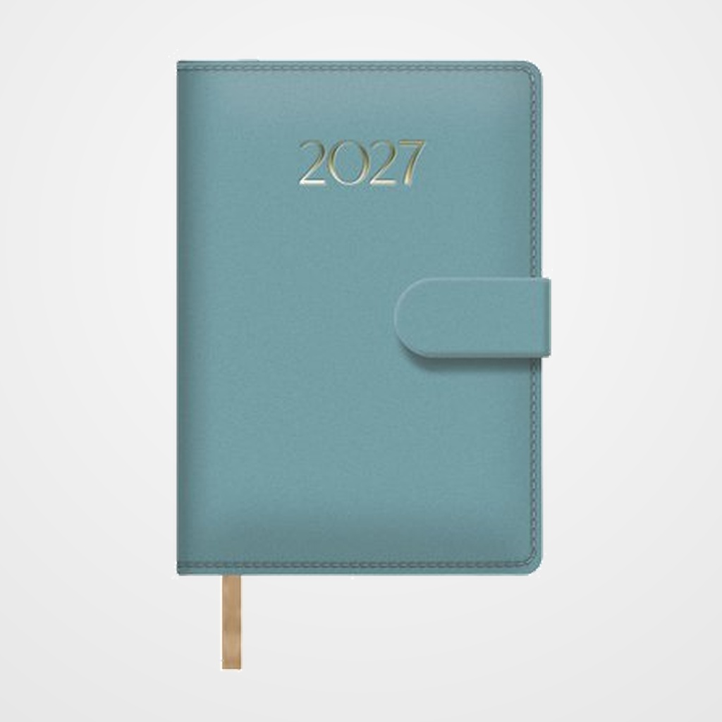 AGENDA ANUAL (2027) DOHE PRETTY COSIDA tapa EXTRA POLIPIEL con BROCHE 125x180 D/P VERDE