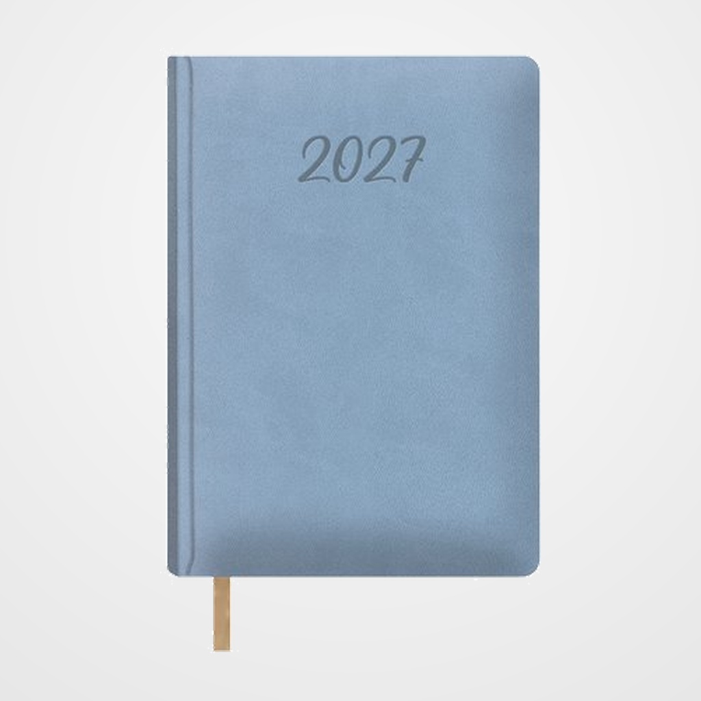 AGENDA ANUAL (2027) DOHE SAMBA COSIDA tapa EXTRA POLIPIEL 150x210 D/P AZUL CLARO