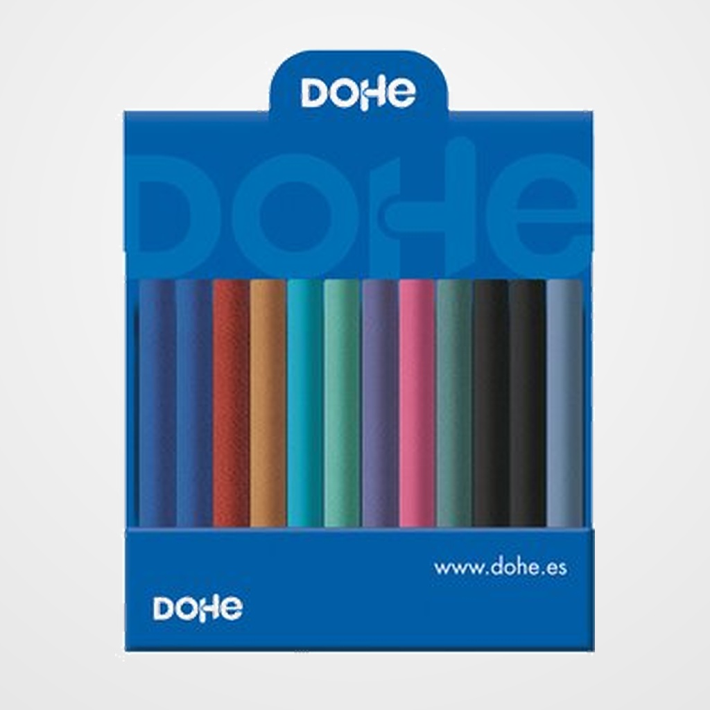 AGENDA ANUAL (2027) DOHE SAMBA COSIDA tapa EXTRA POLIPIEL 85x130 S/V SURTIDO EXPOSITOR DE 12 2x AZUL, NEGRO 1x ROJO, CAMEL, TURQUESA, VERDE MENTA, MORADO, FUCSIA, VERDE, AZUL CLARO
