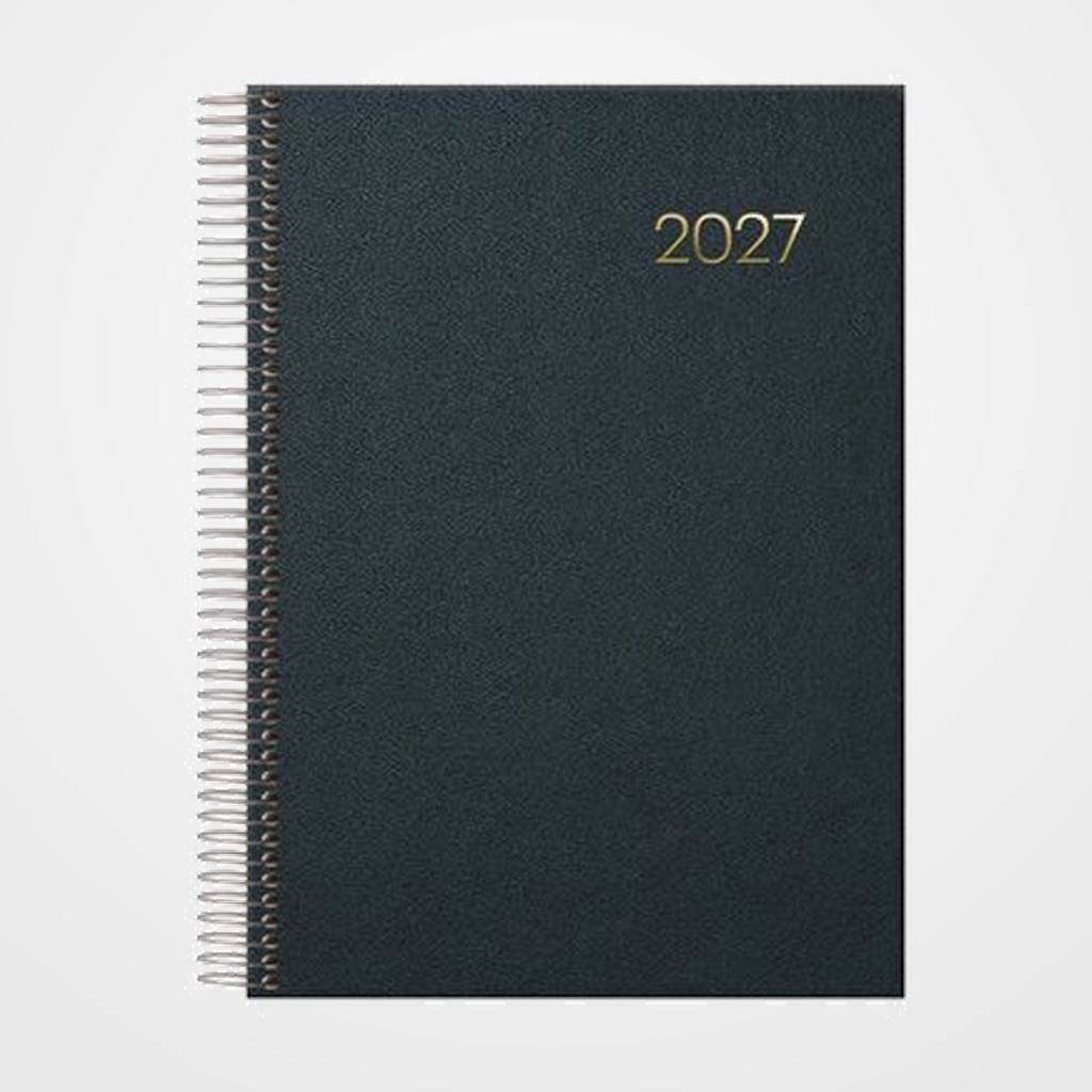 AGENDA ANUAL (2027) DOHE SEGOVIA ESPIRAL tapa EXTRA 140x200 D/P NEGRO