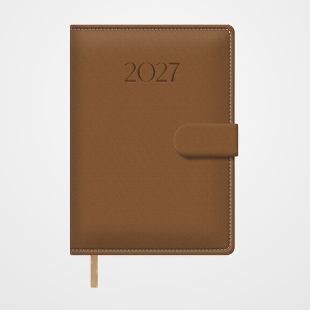 AGENDA ANUAL (2027) DOHE SENA COSIDA tapa EXTRA POLIPIEL 150x210 D/P CAMEL