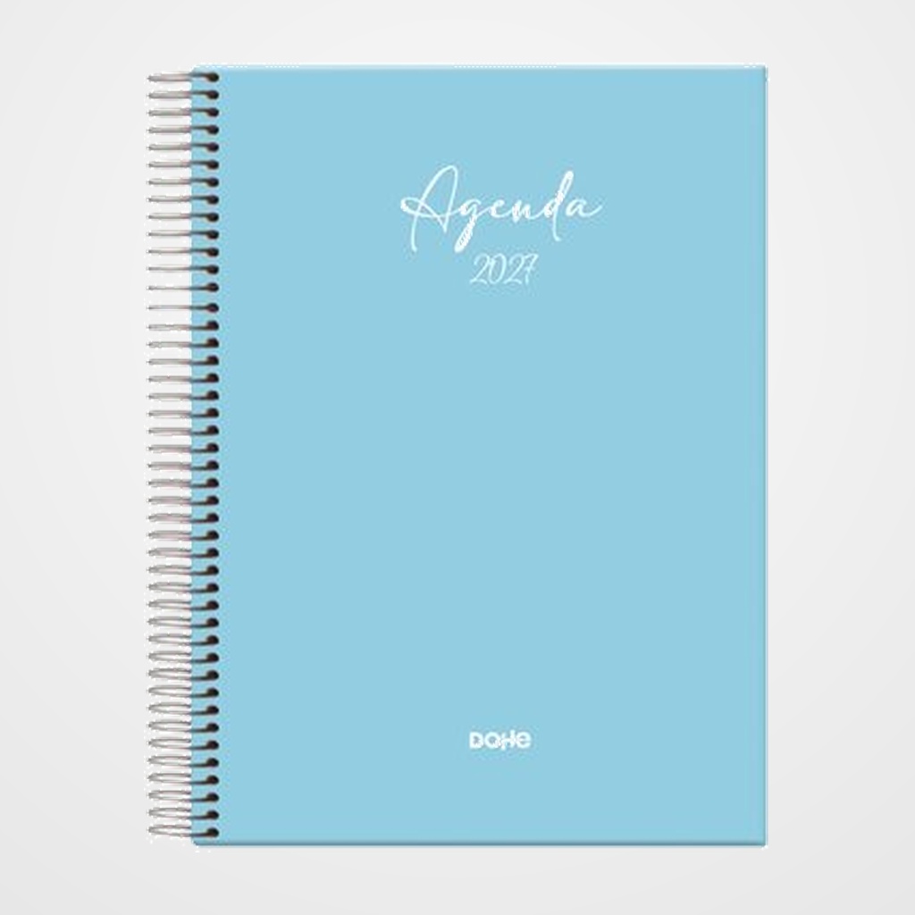 AGENDA ANUAL (2027) DOHE SERENITY ESPIRAL tapa EXTRA 140x200 D/P AZUL